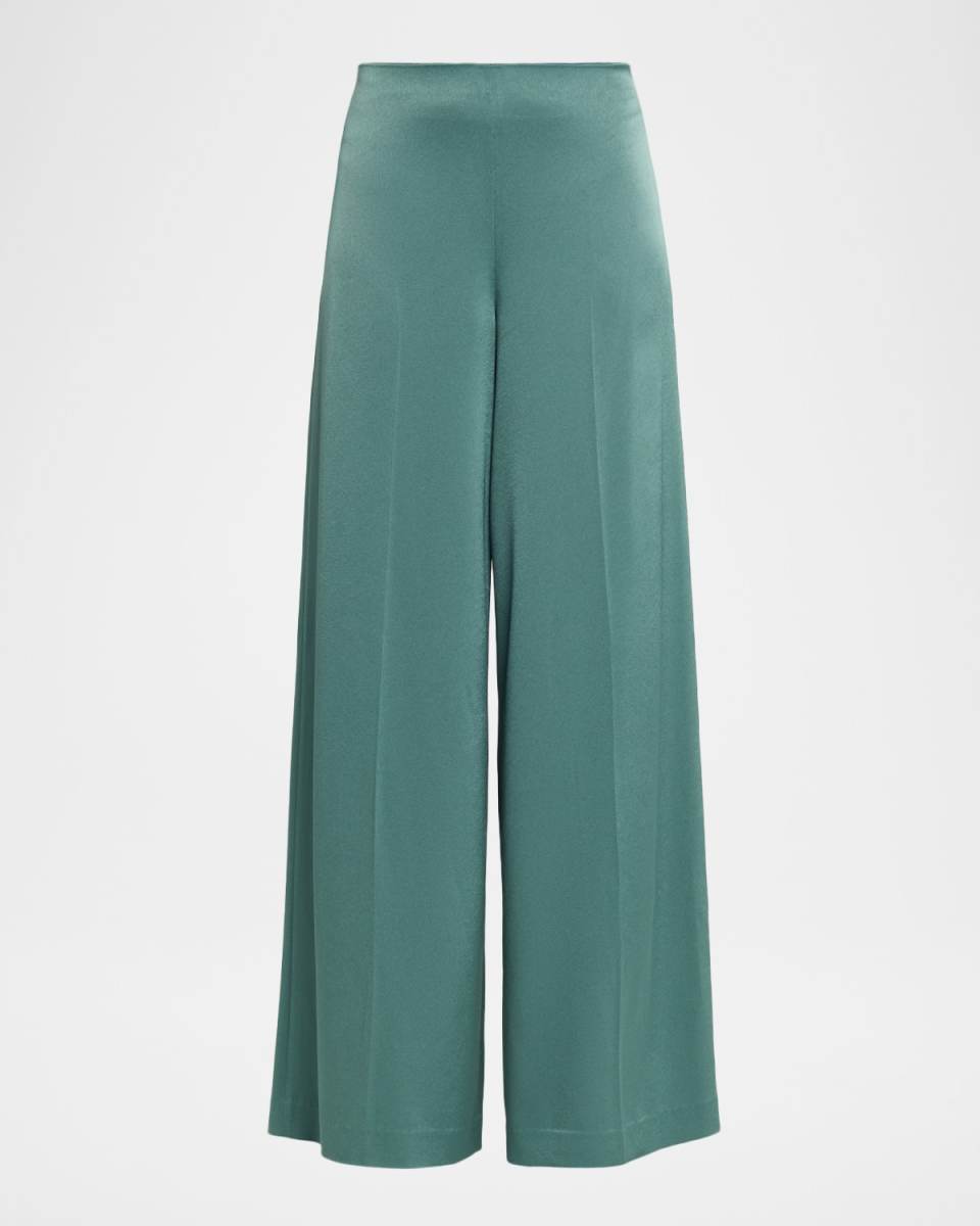 Kai Wide-Leg Satin Pants